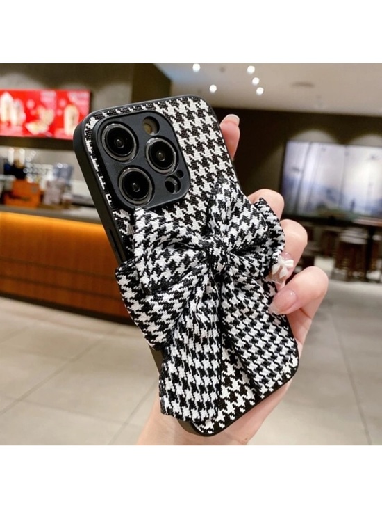 Other - Houndstooth Bow iPhone 14 Pro Max Case
